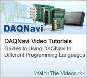 DAQNavi Video Tutorials